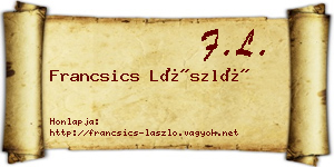 Francsics László névjegykártya